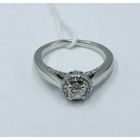 Каблучка із білого золота з діамантами 0,450 ct
